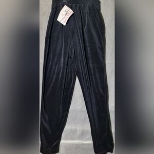 Vintage 1995 Diane von Furstenberg x Avon Black Velour Lounge Pant Deadstock NWT